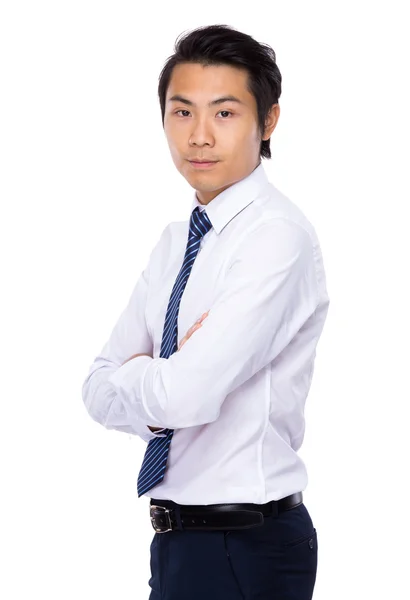 Kolarz tankink bram - tour de france 2014asijské pohledný podnikatel v bílé košili — Stock fotografie
