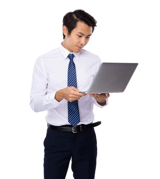 Asiático guapo hombre de negocios en blanco camisa —  Fotos de Stock