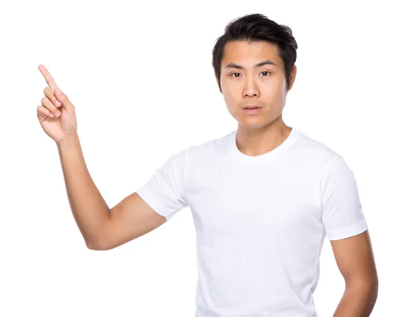 Asian handsome man in white t shirt — Stock Photo, Image