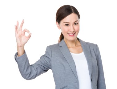 Takım elbise içinde Asya iş kadını