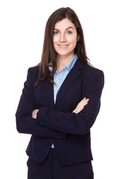 Businesswoman with arms crossed — Stock Photo, Image