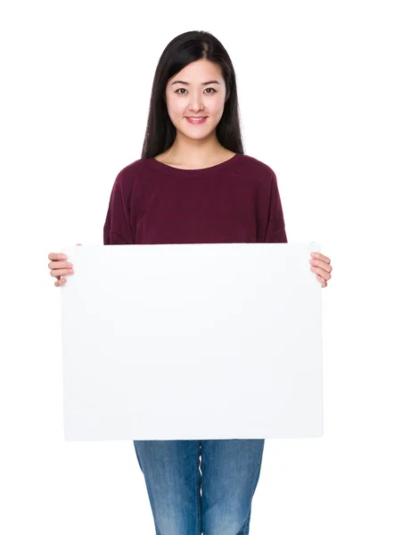 Asian young woman in red sweater — Stock Photo, Image