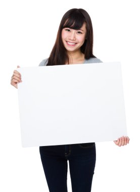 Asyalı kadın göstermek ile beyaz poster