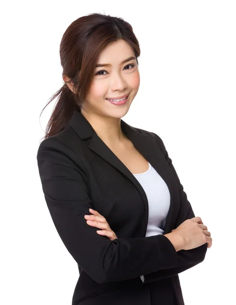 Asian young businesswoman in business suit — Stock Photo, Image