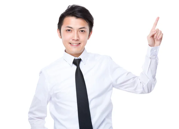 Азиатский красивый бизнесмен в белой рубашке — стоковое фото