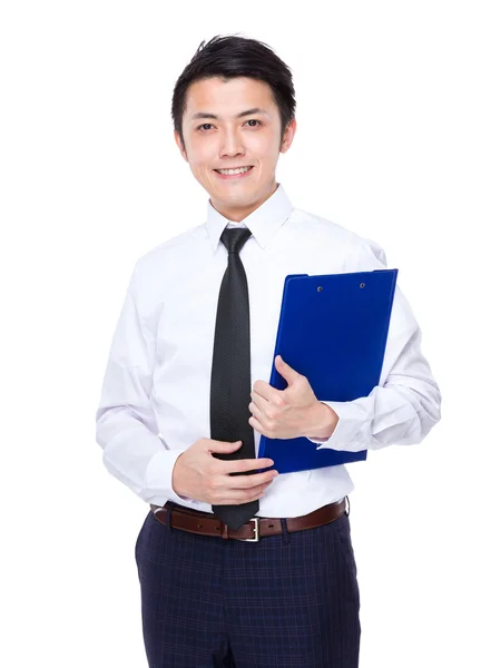 Asiático guapo hombre de negocios en blanco camisa — Foto de Stock