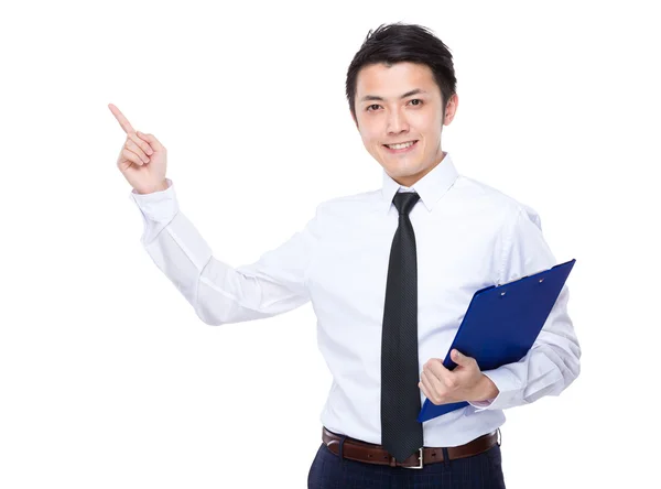 Asiatico bello uomo d'affari in bianco camicia — Foto Stock