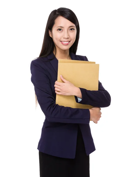 Asian businesswoman in blue suit — Stock Photo, Image