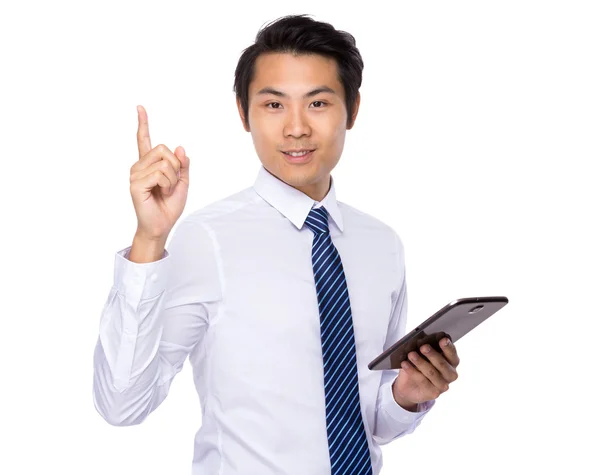 Asiático guapo hombre de negocios en blanco camisa —  Fotos de Stock