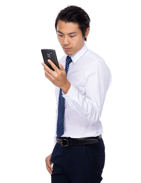 Asian handsome businessman in white shirt — Stock Photo, Image