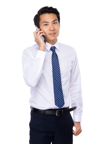 Aziatische knappe zakenman in wit overhemd — Stockfoto