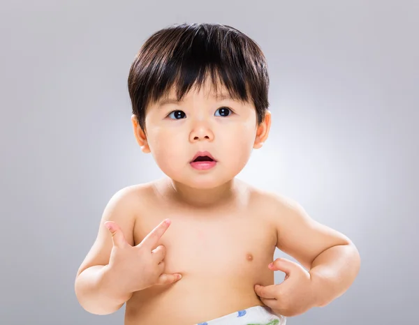 Asian söt liten baby pojke — Stockfoto