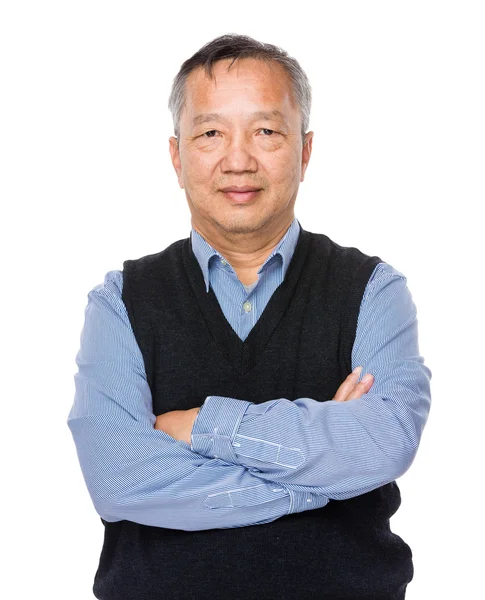 Asian man with arms crossed — Stock Photo, Image