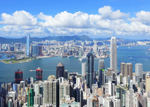 Linha do horizonte de Hong Kong — Fotografia de Stock