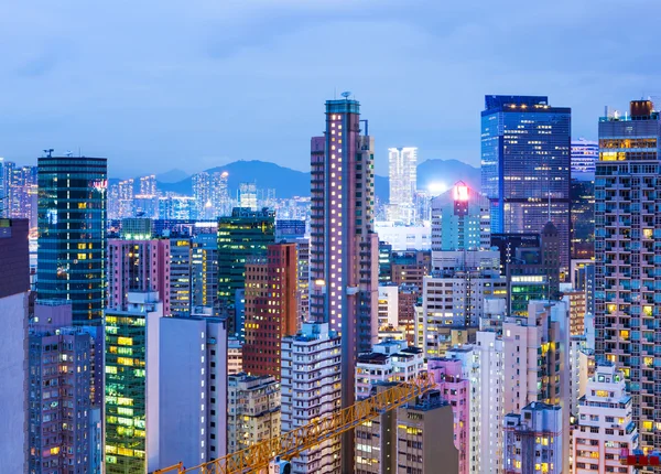 Hong kong cidade à noite — Fotografia de Stock