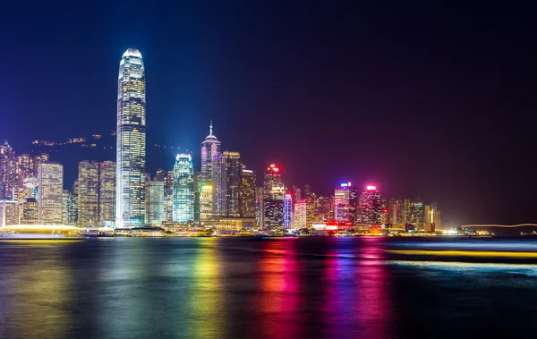 Hong kong vista nocturna — Foto de Stock