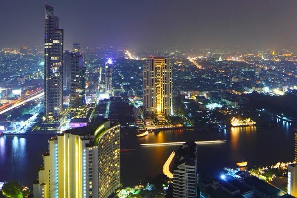 Night cityscape of Bangkok — Stock Photo, Image