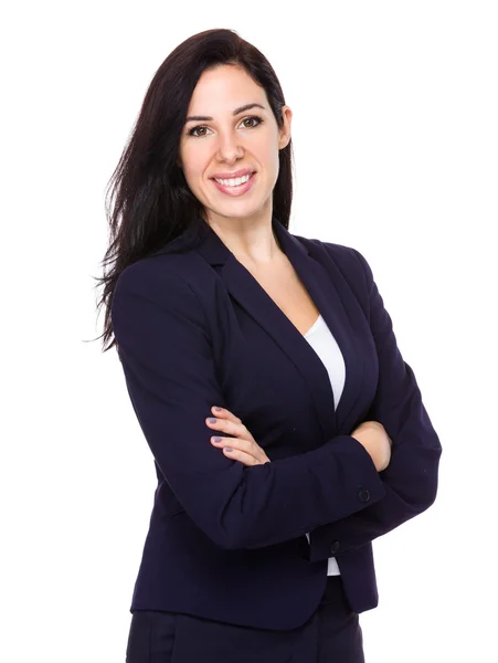Confident caucasian businesswoman in business suit — Stock Photo, Image