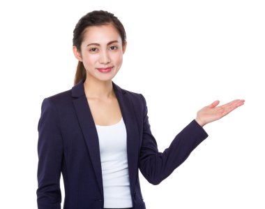 Asya genç iş kadını iş kıyafeti