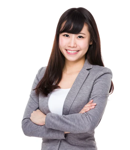 Asiática joven mujer de negocios en traje de negocios — Foto de Stock