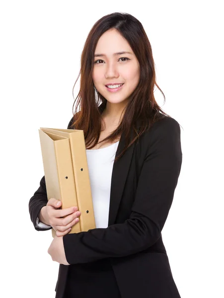 Asian young businesswoman in business suit — Stock Photo, Image