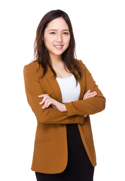 Asiatische junge Geschäftsfrau in Business-Anzug — Stockfoto