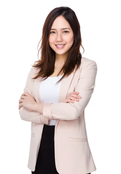 Asian young businesswoman in business suit — Stock Photo, Image