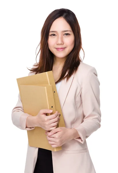 Asian young businesswoman in business suit — Stock Photo, Image