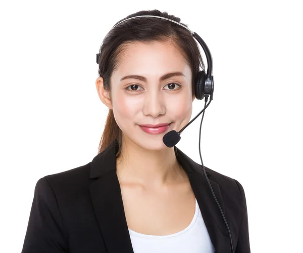 Asian female customer services assistant — Stock Photo, Image