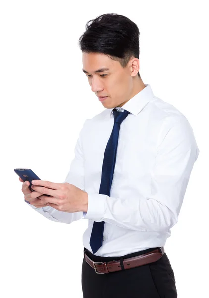 Asiático guapo hombre de negocios en blanco camisa —  Fotos de Stock