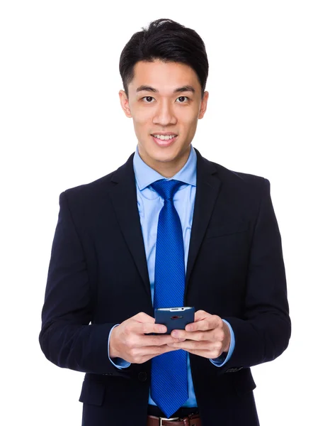 Asian handsome businessman in business suit — Stock Photo, Image