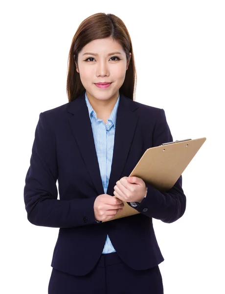 Asiática joven mujer de negocios en traje de negocios — Foto de Stock