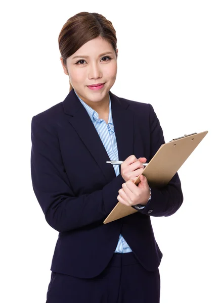 Asiática joven mujer de negocios en traje de negocios — Foto de Stock