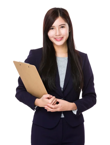 Asiatiska ung affärskvinna i kostym — Stockfoto