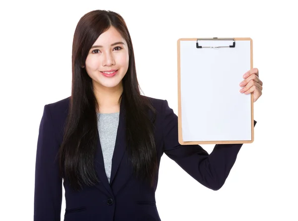 Asian young businesswoman in business suit — Stock Photo, Image