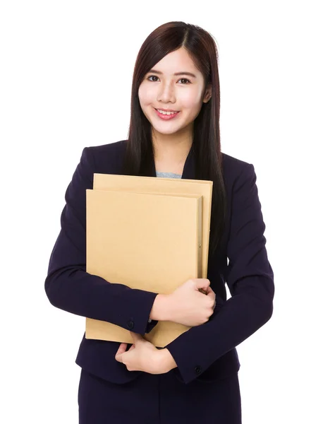 Asijské mladá podnikatelka v obleku — Stock fotografie