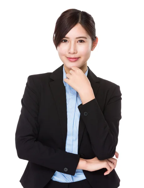 Asian young businesswoman in business suit — Stock Photo, Image