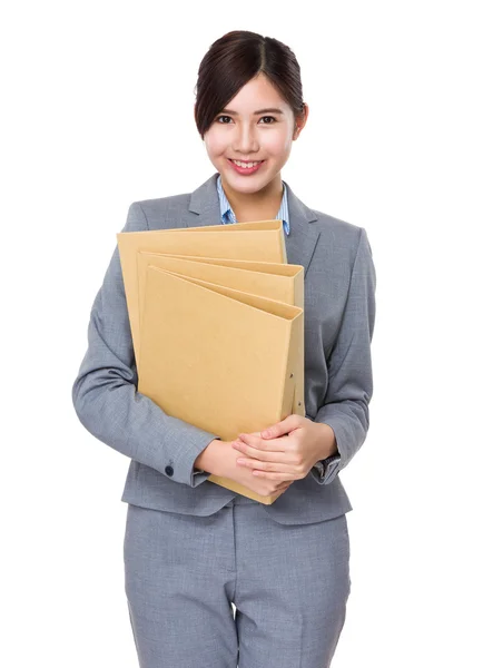 Asian young businesswoman in business suit — Stock Photo, Image