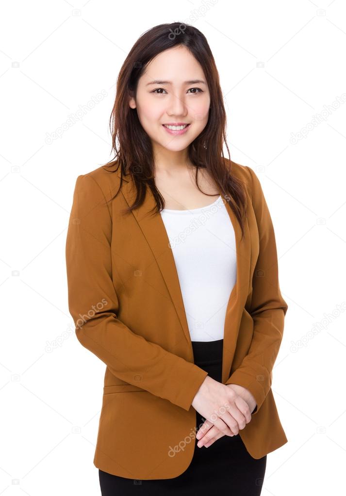 asian young businesswoman in business suit