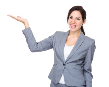 Beyaz esmer iş kadını iş kıyafeti