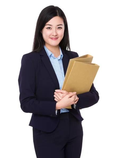 Asian young businesswoman in business suit — Stock Photo, Image