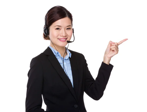 Aziatische vrouwelijke klantenservice — Stockfoto