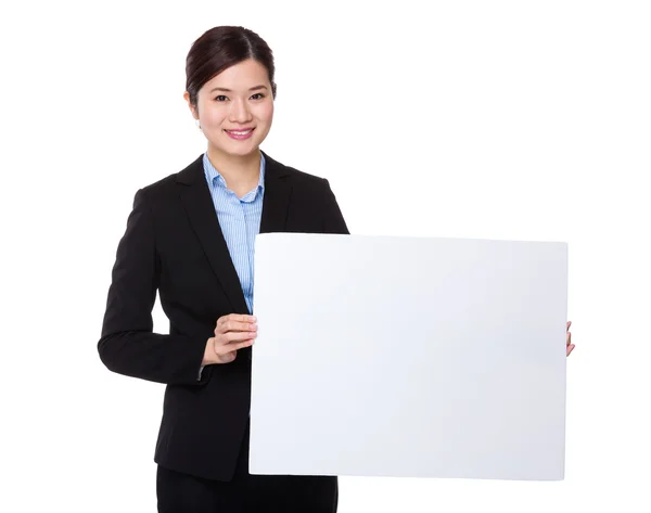 Asian young businesswoman in black suit — Stock Photo, Image