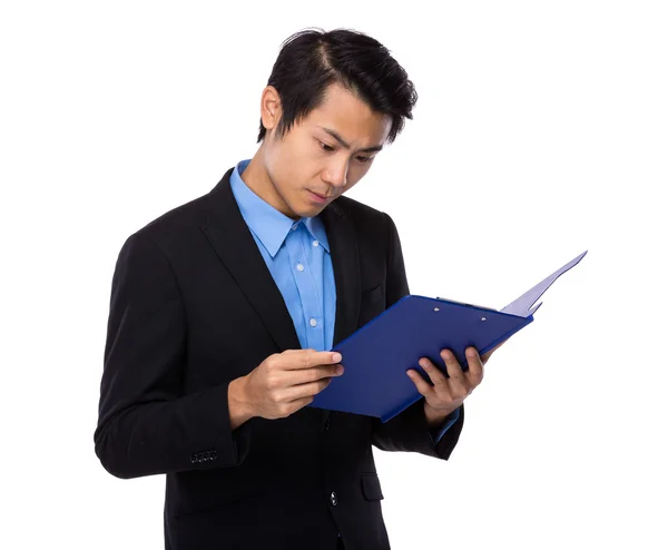 Asian handsome businessman in black suit — Stock Photo, Image