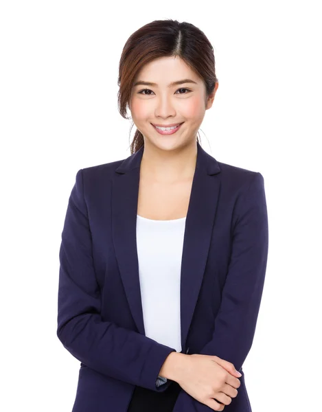 Asiatique jeune femme d'affaires en costume d'affaires — Photo