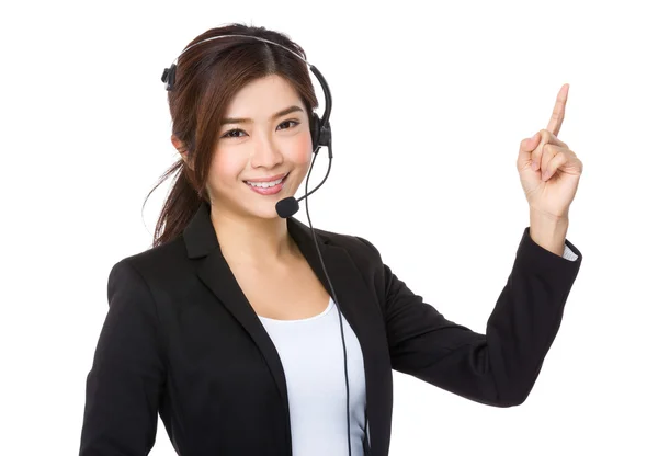 Asian female customer services representative — Stock Photo, Image