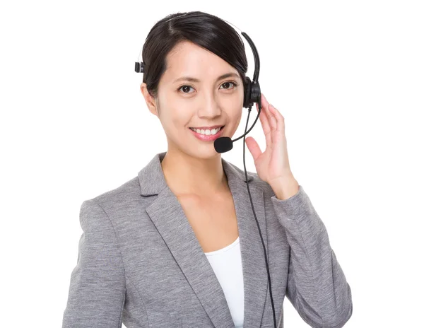 Asian female customer services representative — Stock Photo, Image