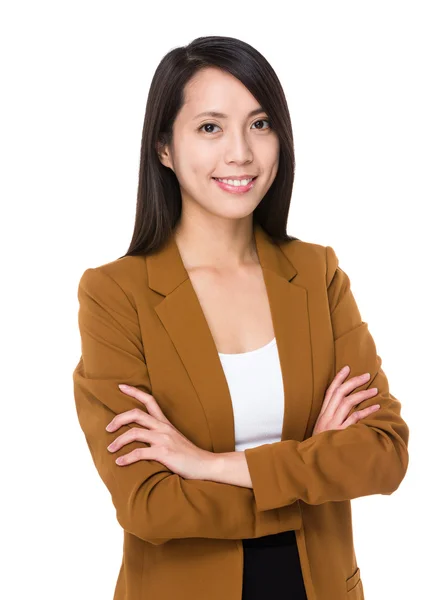 Asiatische junge Geschäftsfrau in Business-Anzug — Stockfoto