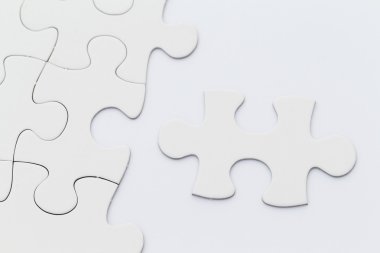 düz beyaz jigsaw puzzle