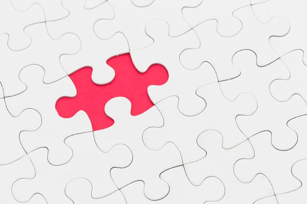 Einfaches weißes Puzzle — Stockfoto